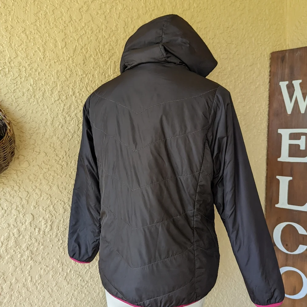 The north face jacket reversible‎ fleece nylon girls size xl